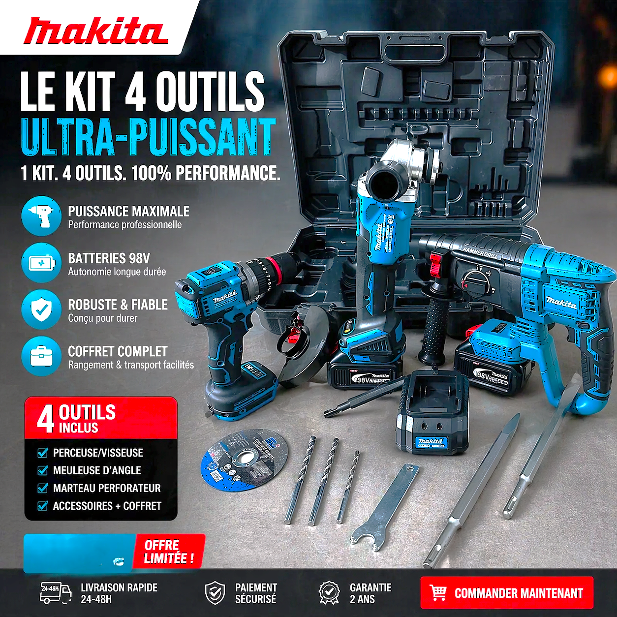 Valise 3 Pack Makita 198V