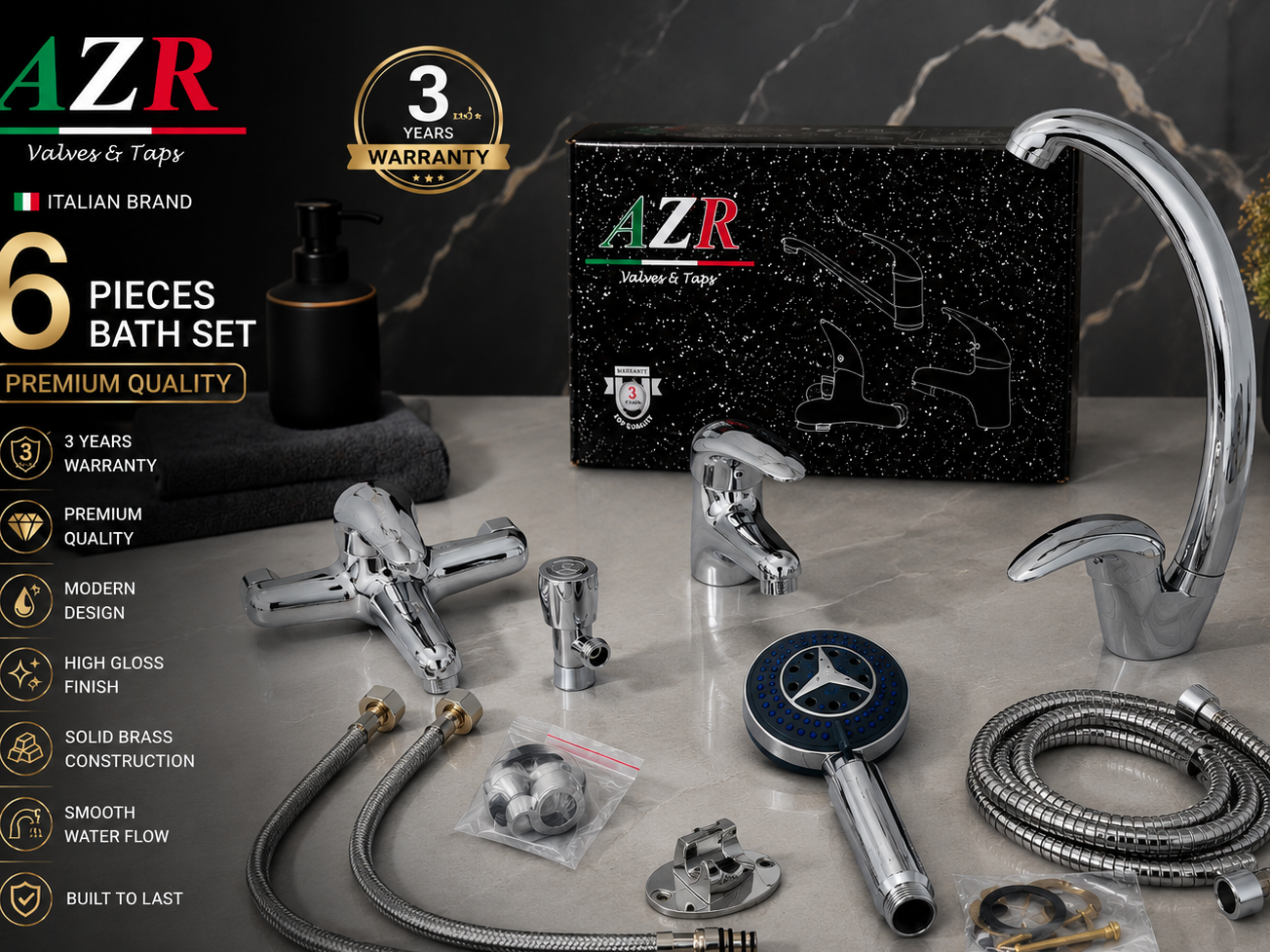 Pack robinetterie 5 pièces AZR 🇮🇹