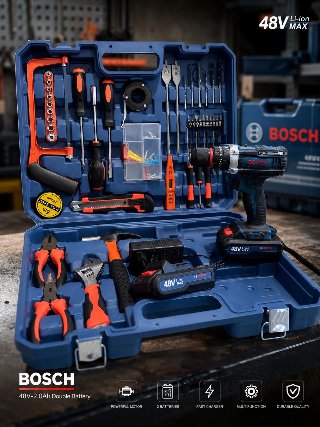 Valise  BOSCH 48 v 128 pacies