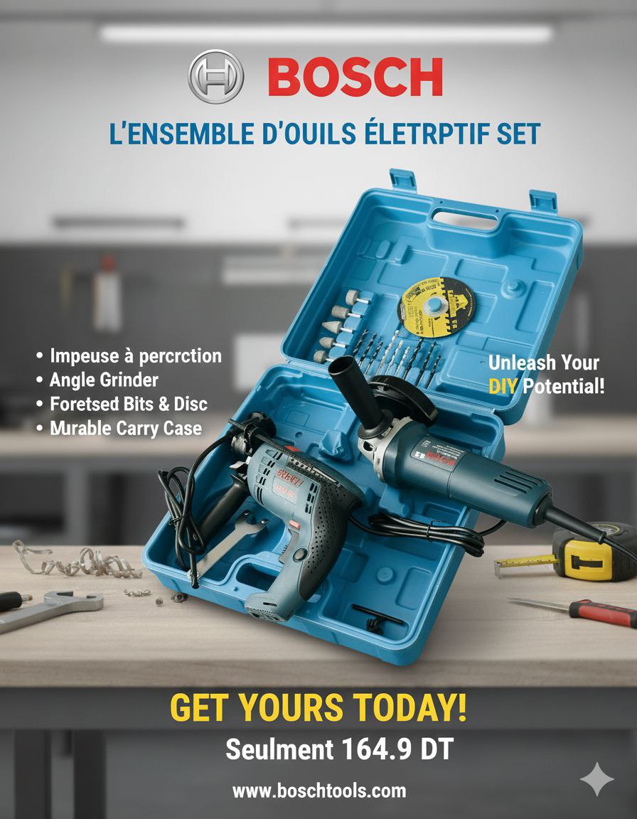 Kit Duo Bosch  + MEUL DISQUE BOSCH 1250W 24Pcs